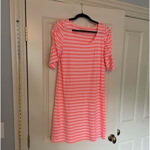 Lilly Pulitzer Orange Striped Kaley Dress, Size Large